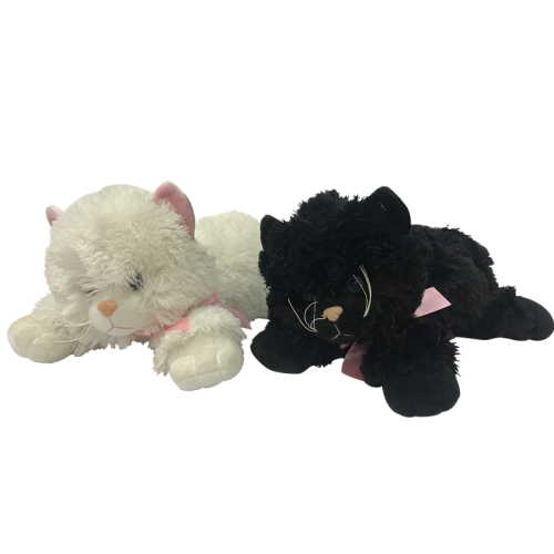 Plush Animal Cat Plush Cat Black And White Supplier